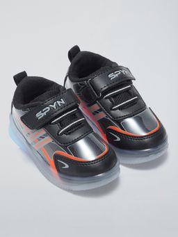 Hopscotch - Colorblock LED Sneakers and Slip Ons Black