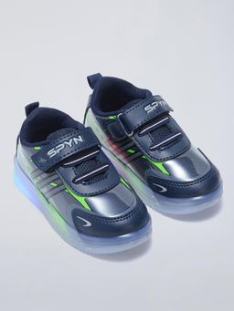 Hopscotch - Colorblock LED Sneakers and Slip Ons Blue