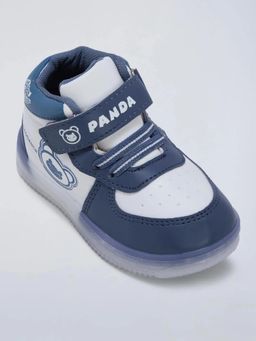 Hopscotch - LED Teddy Ankle Sneakers and Slip Ons Blue
