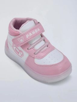Hopscotch - LED Teddy Ankle Sneakers and Slip Ons Pink