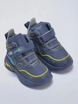 Hopscotch - Ankle Textured Athletic Shoes Grey
