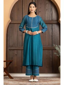 HAAVI BY PURAB - Teal Zahari Kurta