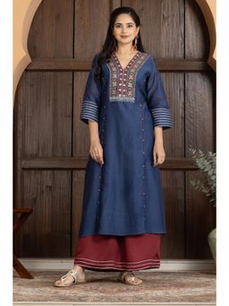 HAAVI BY PURAB - Blue Anabia Kurta