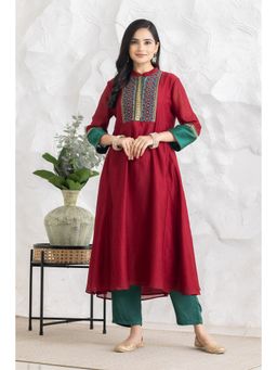 HAAVI BY PURAB - Kyomi Red Kurta