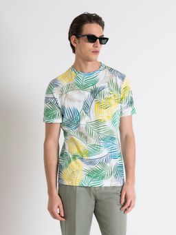 Antony Morato - Men Off White Printed Round Neck Short Sleeves T-Shirt