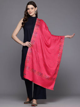CAYMAN - Pink Woven Design Woven Stole