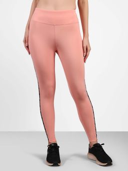 SKECHERS - Women Branded Tape Applique Pink Leggings