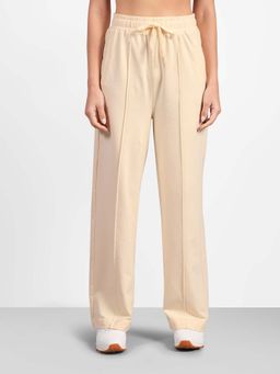 SKECHERS - Women Pin Tuck Beige Trackpant