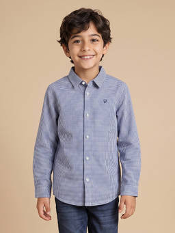 Allen Solly - Boys Blue Check Casual Shirt