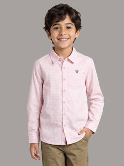 Allen Solly - Boys Pink Printed Casual Shirt