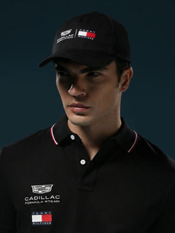 Tommy Hilfiger - F1 Cadillac Logo Black Cotton Baseball Cap