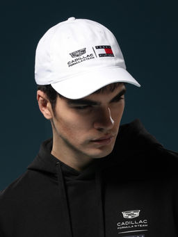 Tommy Hilfiger - F1 Cadillac Logo White Cotton Baseball Cap