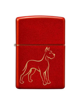 Zippo - Metallic Red Dog Windproof Pocket Lighter