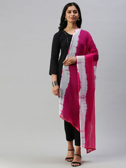 Soch - Leheriya Fashion Pure Georgette Pink Dupatta