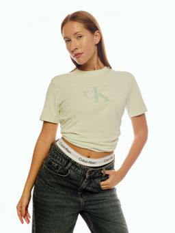 Calvin Klein - Green Regular Fit Cotton T-Shirt
