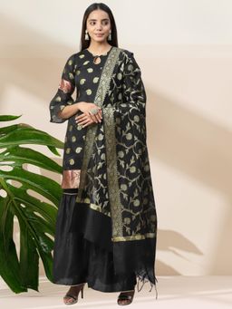 Chhabra 555 - Black Unstitched Dress Material