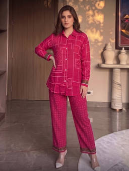 Autumnlane - Women Natural Crepe Printed Co-Ord Set