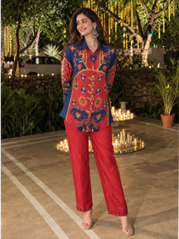 Autumnlane - Women Natural Crepe Printed Co-Ord Set