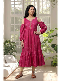 Aurelia - Women Polyester Printed Kurta With Leggings