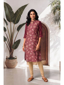 Aurelia - Women Polyester Floral Kurta With Leggings