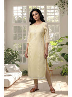 Aurelia - Women Viscose Blend Solid/Plain Kurta With Leggings