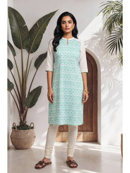Aurelia - Women Pure Cotton Floral Kurta With Leggings