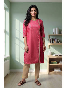 Aurelia - Women Viscose Blend Printed Kurta With Leggings