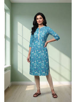 Aurelia - Women Pure Cotton Geometric Kurta With Leggings