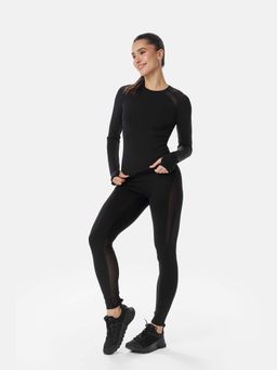 Cardio Bunny - Stretchable Mesh-Panel Sculpting Skinny High-Rise Skinny Fit Gym Tights