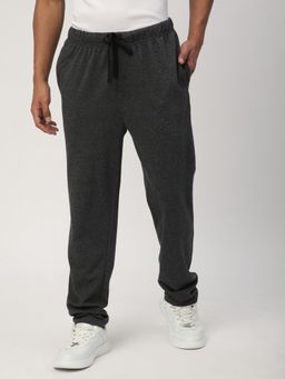 R&B - Charcoal Cotton Textured Straight Track Pant
