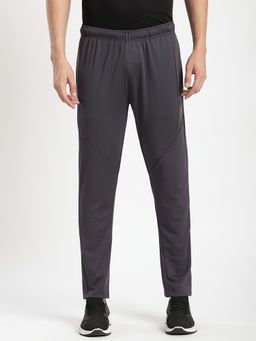 R&B - Charcoal Cotton Solid Tapered Track Pant