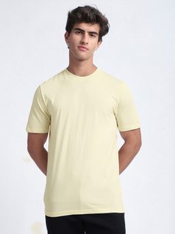 R&B - Solid Regular Yellow T-Shirt