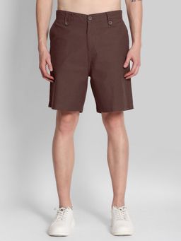 Bene Kleed - Relaxed Fit Casual Brown Front Pleats Shorts
