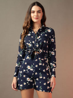 Trend Arrest - Navy Blue Floral Co-Ord (Set of 2)