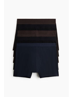H&M - Men Black 5-Pack Mid Trunks With Lycra