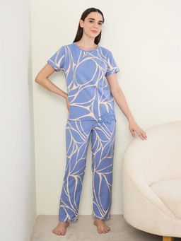 Sweet Dreams - Women'S Abstract Printed T-Shirt and Pyjama