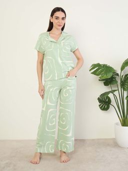 Sweet Dreams - Women'S Abstract Printed T-Shirt and Pyjama