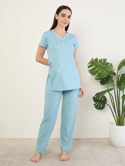Sweet Dreams - Women'S Floral Printed T-Shirt and Pyjama