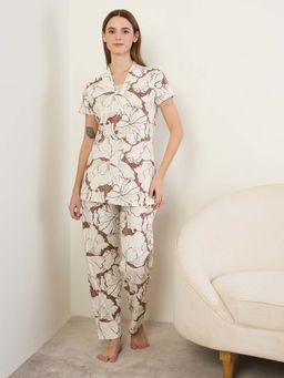 Sweet Dreams - Women'S Floral Printed T-Shirt and Pyjama