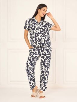 Sweet Dreams - Women'S Abstract Printed Shirt and Pyjama