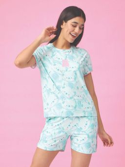 Sweet Dreams - Women'S Abstract Printed T-Shirt and Shorts