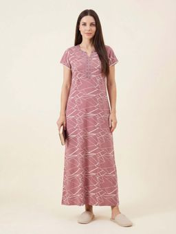 Sweet Dreams - Women'S Geometric Printed Full Length Nightdress.