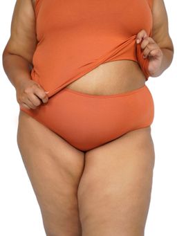 ButtChique - High Rise Panty With Full Hip Coverage - Coral