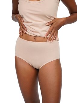 ButtChique - High Rise Panty With Full Hip Coverage - Nude