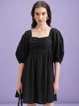 TOKYO TALKIES - Puff Sleeve Empire Dress