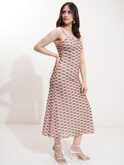 TOKYO TALKIES - Women Geometric Printed Shoulder Straps Dress