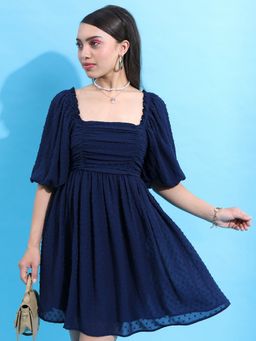 TOKYO TALKIES - Square Neck Fit and Flare Dress