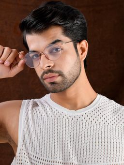 ROYAL SON - Round Transparent Pink Glasses for Men Women SF0064-C5