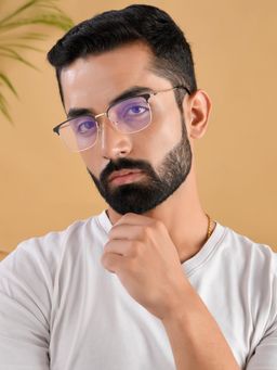 ROYAL SON - Square Black Gold Eye Glasses for Men Women Sf0087-C4