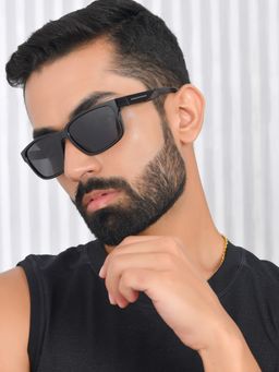 ROYAL SON - Sports Black Cricket Cooling Polarized Sunglasses for Men- Chi00161-C1 (42)